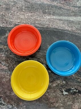 Fiesta Bowls Lot of 3, 6 7/8”  19 oz, Peacock, Poppy, Sunflower
